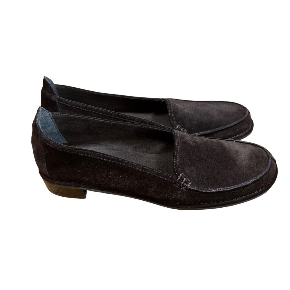 Stuart Weitzman Chocolate Brown Suede Loafers Size 9